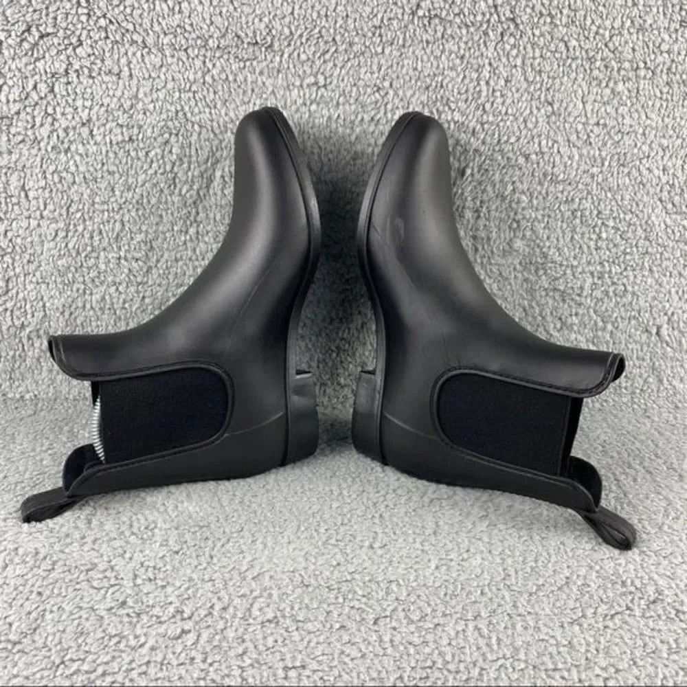 Sam edelman rain Boots Tinsley Black Slip‎ On Womens 7 W Elastic Sides Ankle - Picture 8 of 14